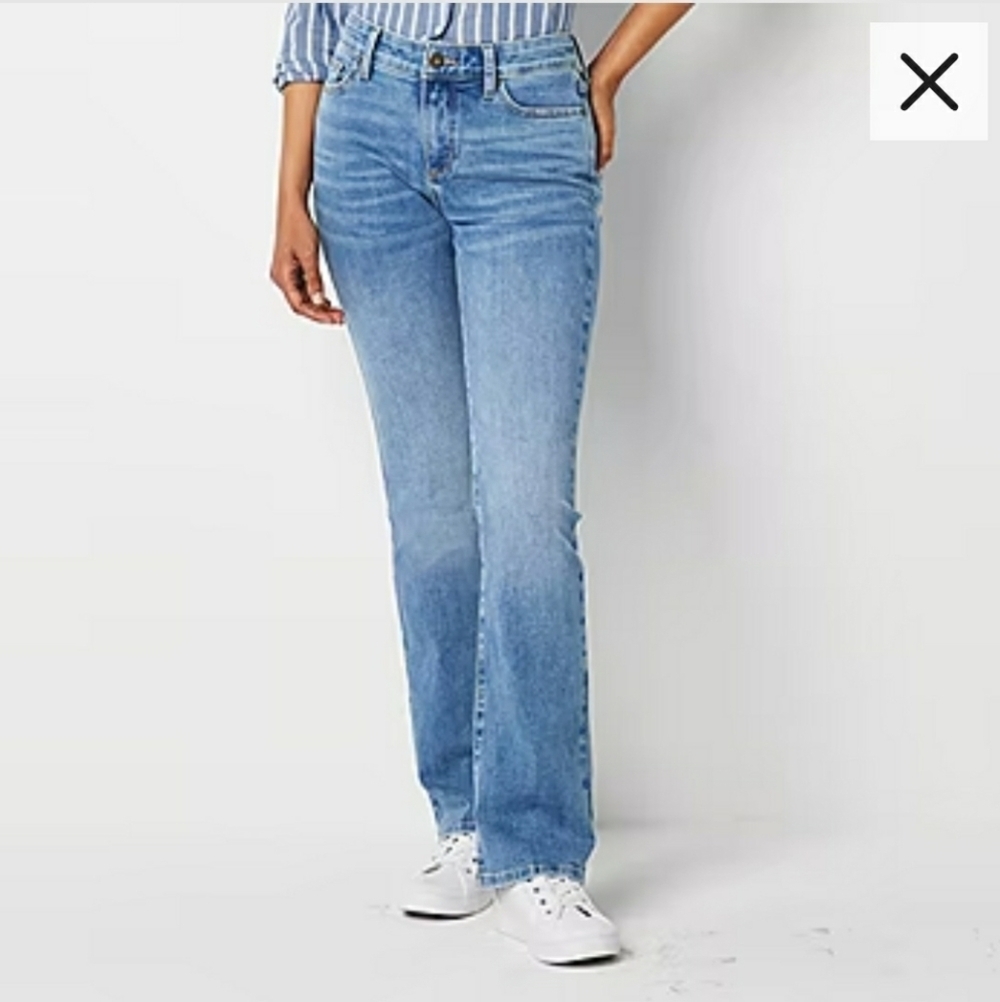 St. John’s Bay Womens Bootcut Leg  Jeans, Size 10